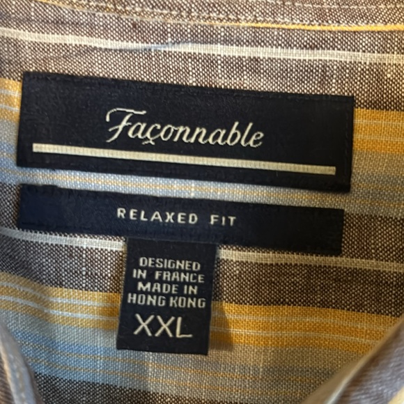 Faconnable Relaxed Fit  men’s long sleeve shirt,size XXL. - Picture 3 of 9